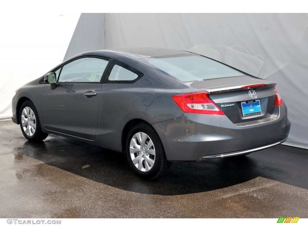 2012 Civic LX Coupe - Polished Metal Metallic / Gray photo #5