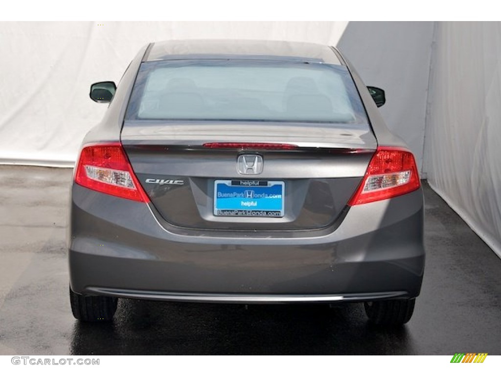 2012 Civic LX Coupe - Polished Metal Metallic / Gray photo #6