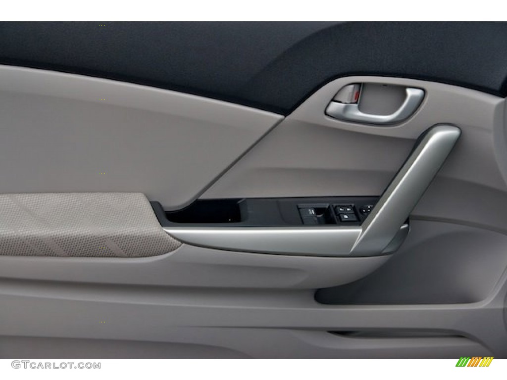 2012 Civic LX Coupe - Polished Metal Metallic / Gray photo #8