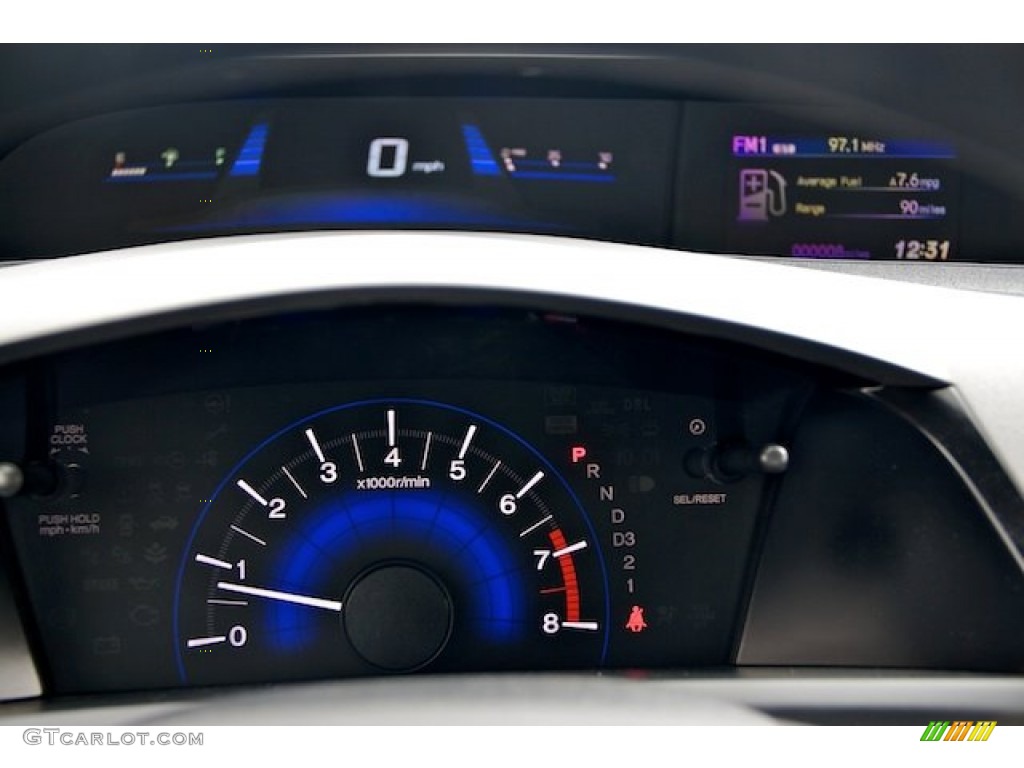 2012 Civic LX Coupe - Polished Metal Metallic / Gray photo #14