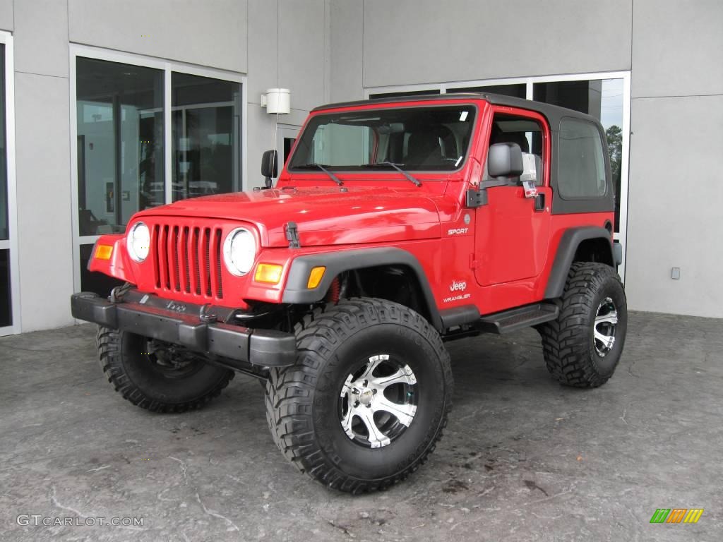 2004 Wrangler Sport 4x4 - Flame Red / Dark Slate Gray photo #1