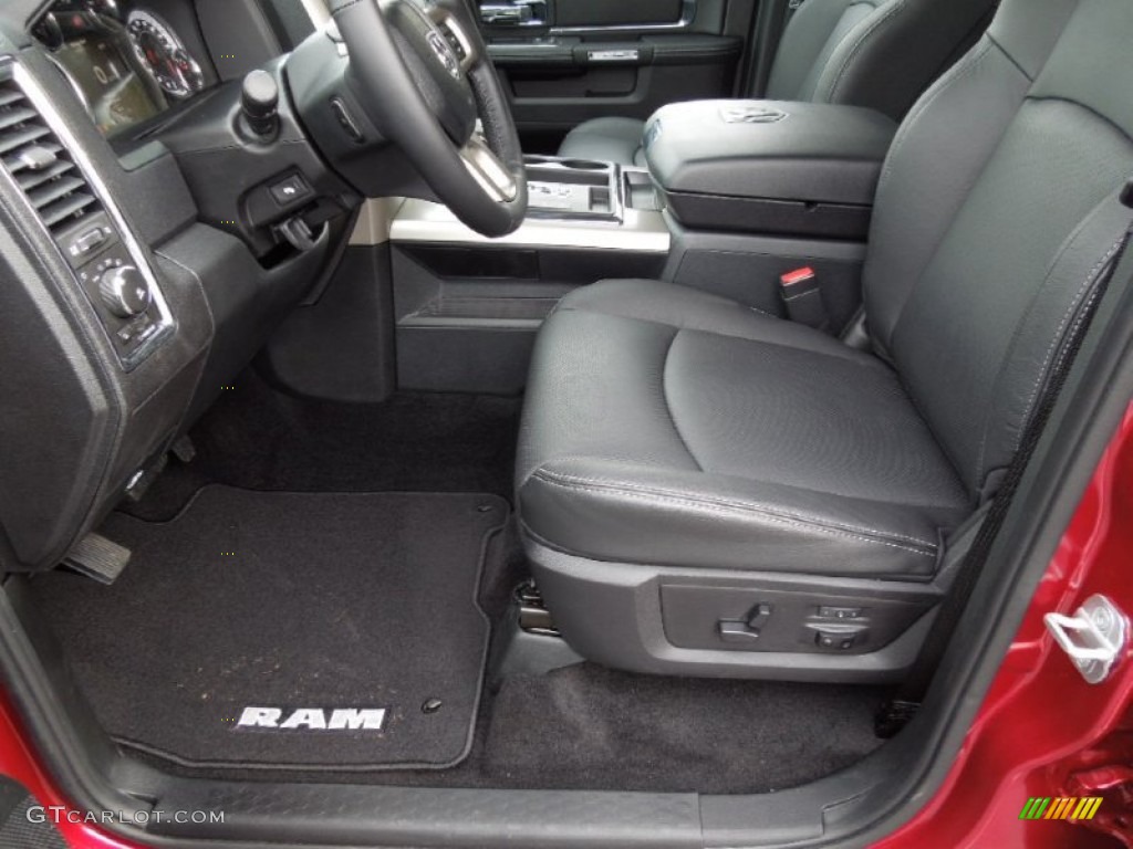 Black Interior 2013 Ram 1500 Laramie Crew Cab Photo #73760336