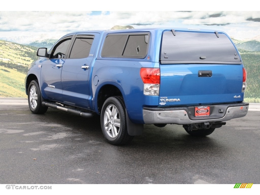 2008 Tundra Limited CrewMax 4x4 - Blue Streak Metallic / Graphite Gray photo #4