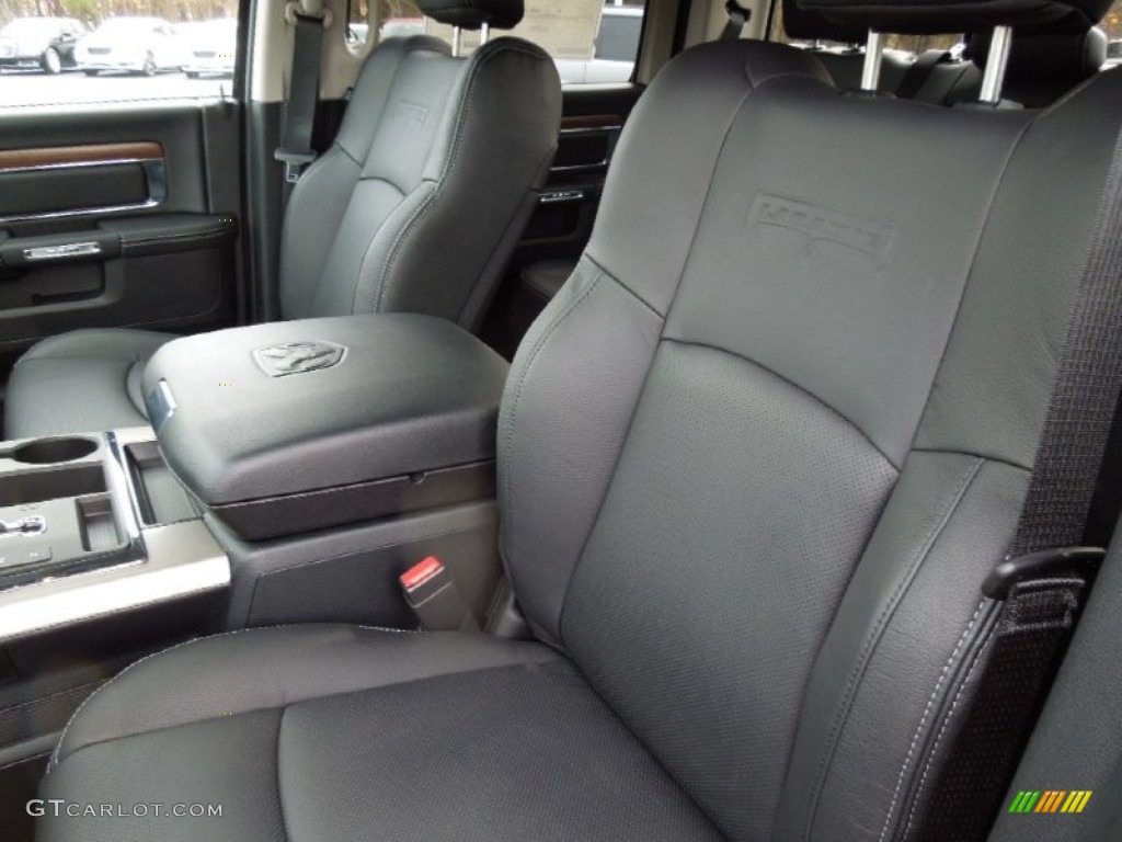 Black Interior 2013 Ram 1500 Laramie Crew Cab Photo #73760384
