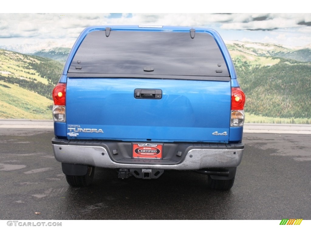 2008 Tundra Limited CrewMax 4x4 - Blue Streak Metallic / Graphite Gray photo #8