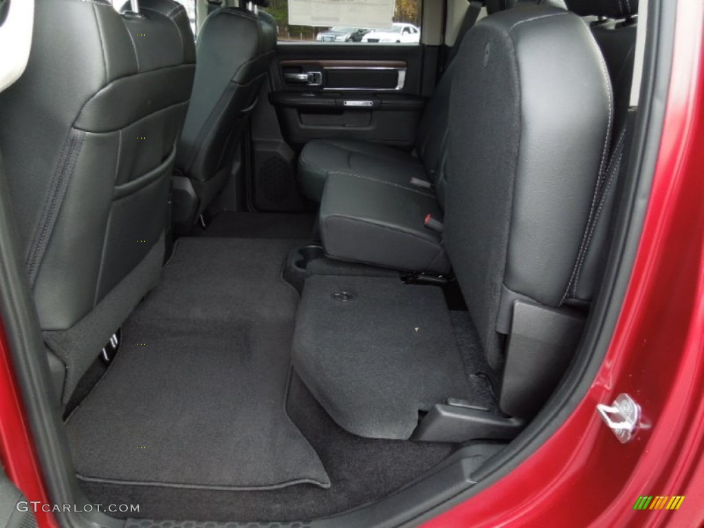 Black Interior 2013 Ram 1500 Laramie Crew Cab Photo #73760612