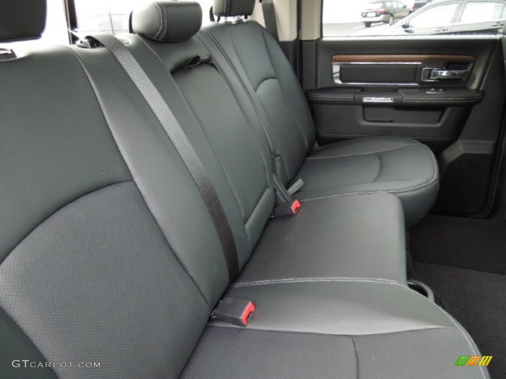 Black Interior 2013 Ram 1500 Laramie Crew Cab Photo #73760735