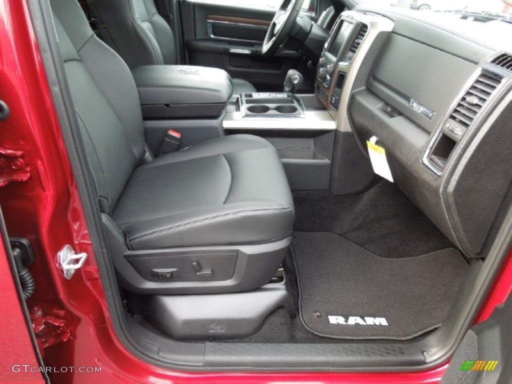 Black Interior 2013 Ram 1500 Laramie Crew Cab Photo #73760759