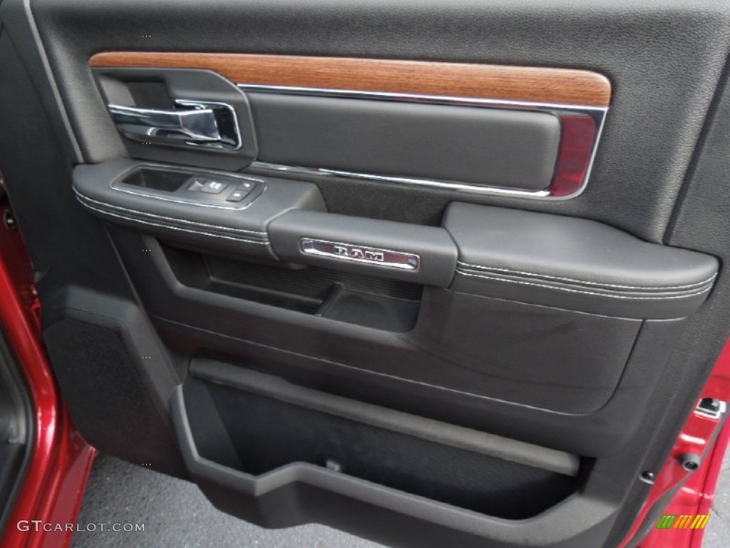 2013 Ram 1500 Laramie Crew Cab Black Door Panel Photo #73760804