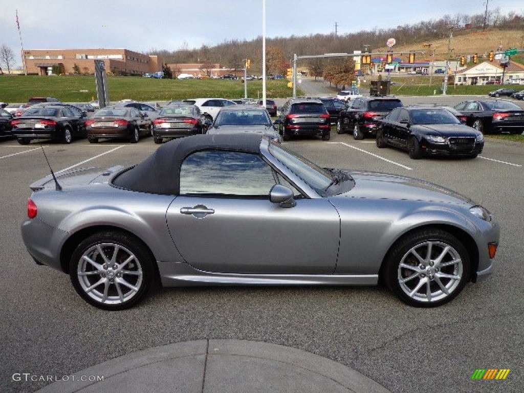 Liquid Silver Metallic 2010 Mazda MX-5 Miata Sport Roadster Exterior Photo #73761204
