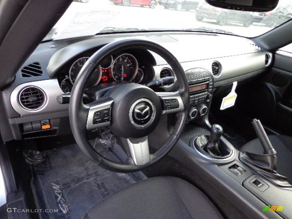 Black Interior 2010 Mazda MX-5 Miata Sport Roadster Photo #73761350