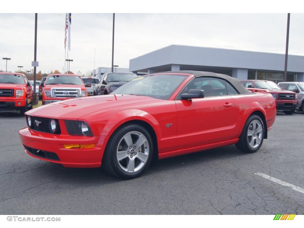 2007 Mustang GT Premium Convertible - Torch Red / Black/Red photo #6