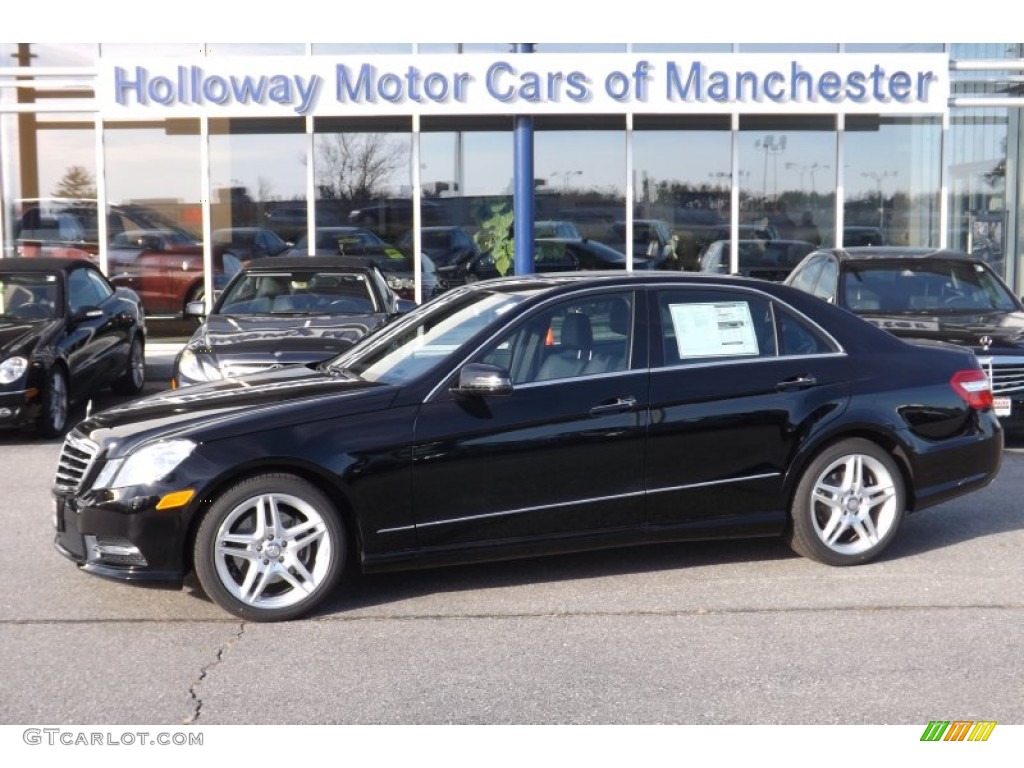 2013 E 350 4Matic Sedan - Black / Black photo #1