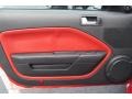 Black/Red 2007 Ford Mustang GT Premium Convertible Door Panel