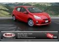 2012 Absolutely Red Toyota Prius c Hybrid Two  photo #1