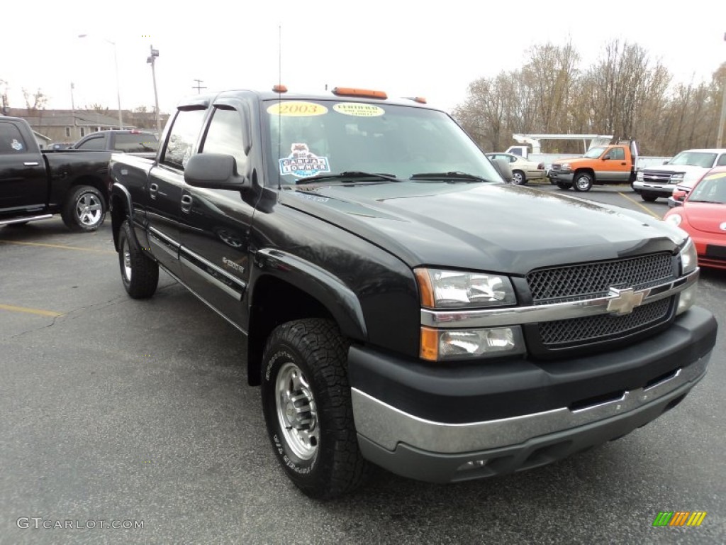 2003 Silverado 2500HD LS Crew Cab 4x4 - Dark Gray Metallic / Dark Charcoal photo #25