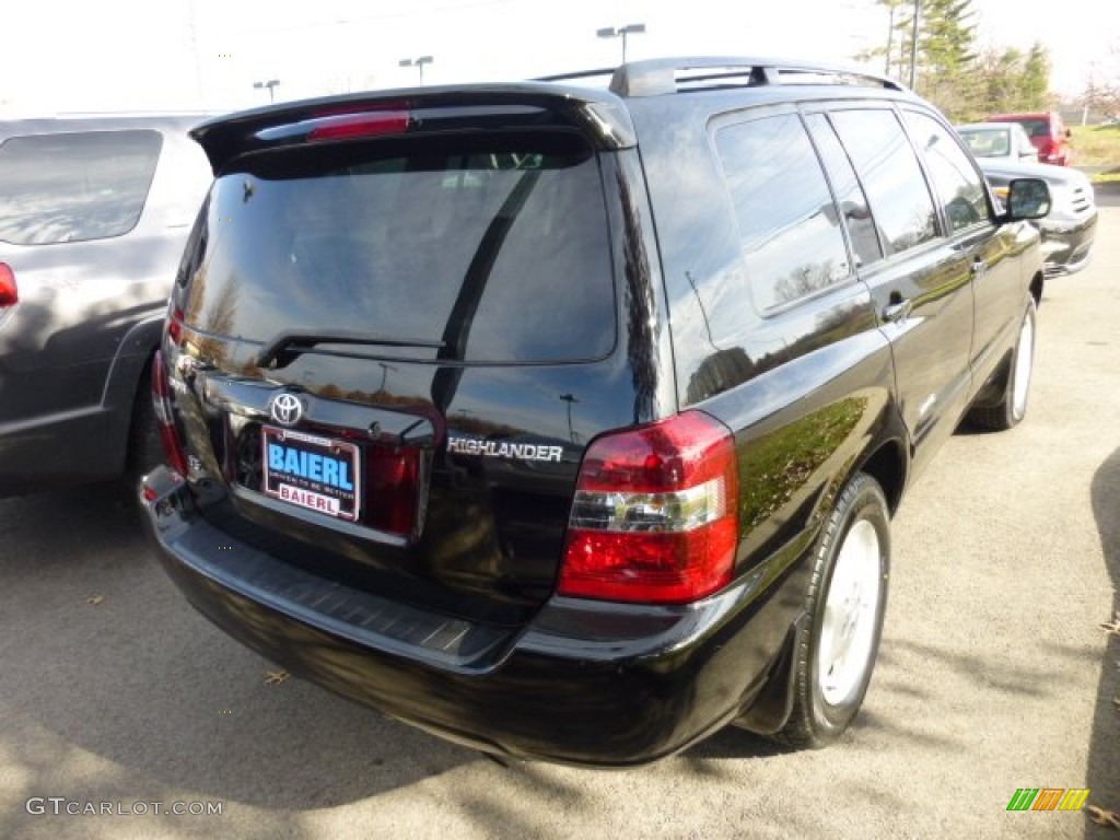 2006 Highlander V6 - Black / Ash Gray photo #2