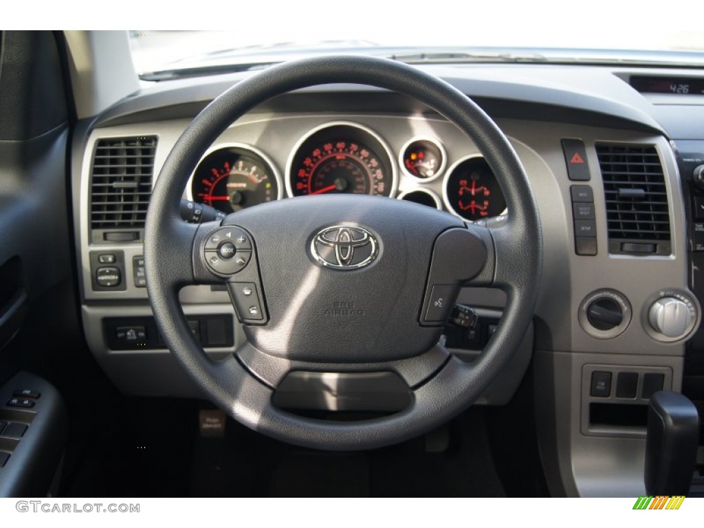 2013 Toyota Tundra SR5 Double Cab 4x4 Graphite Steering Wheel Photo #73767218