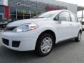 2012 Fresh Powder White Nissan Versa 1.8 S Hatchback  photo #1