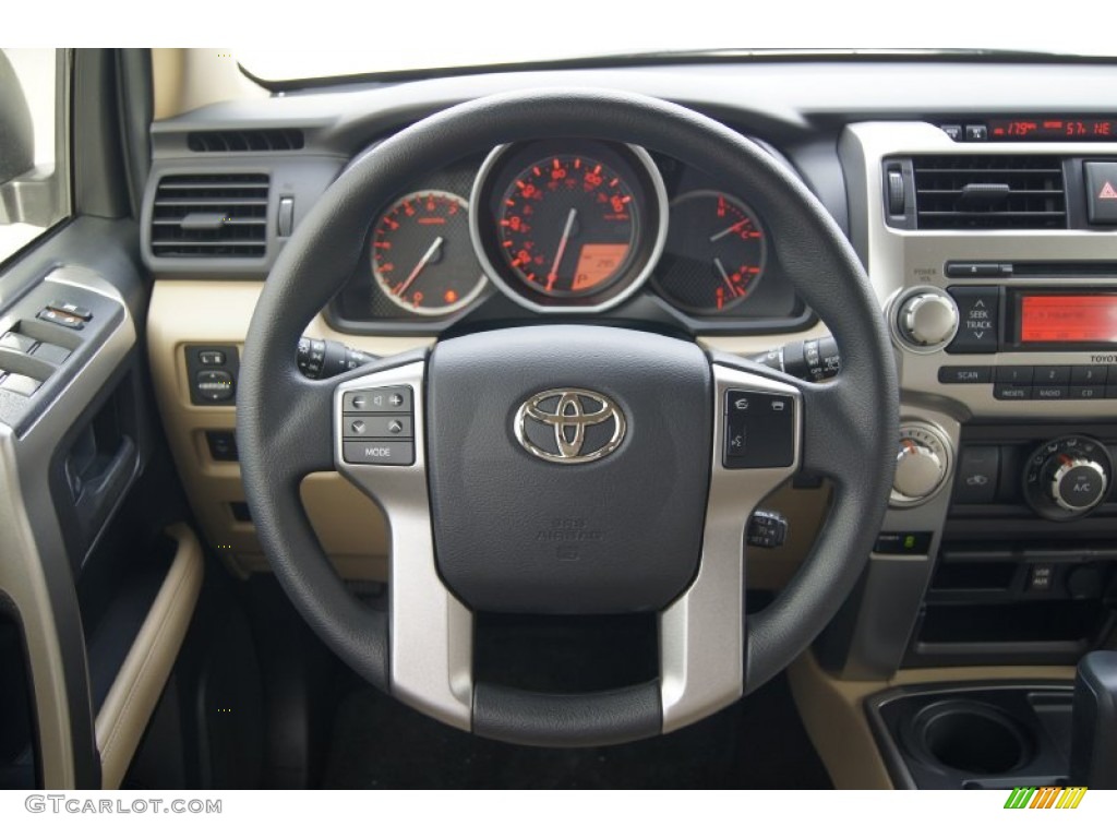 2013 4Runner SR5 - Blizzard White Pearl / Sand Beige Leather photo #26