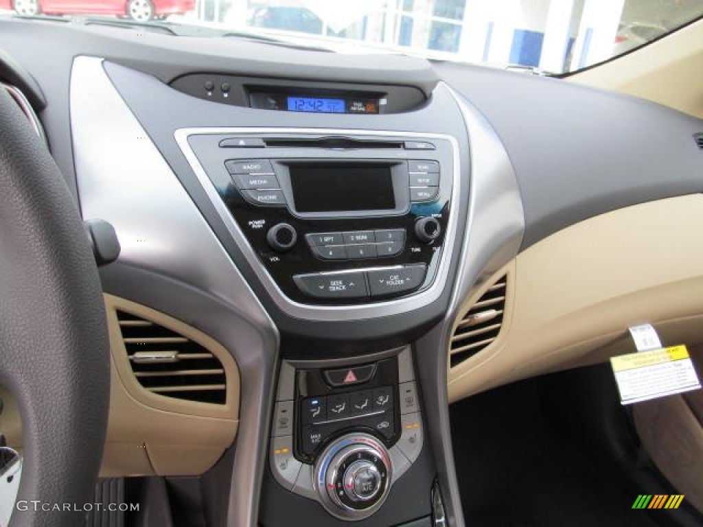 2013 Elantra GLS - Shimmering White / Beige photo #8