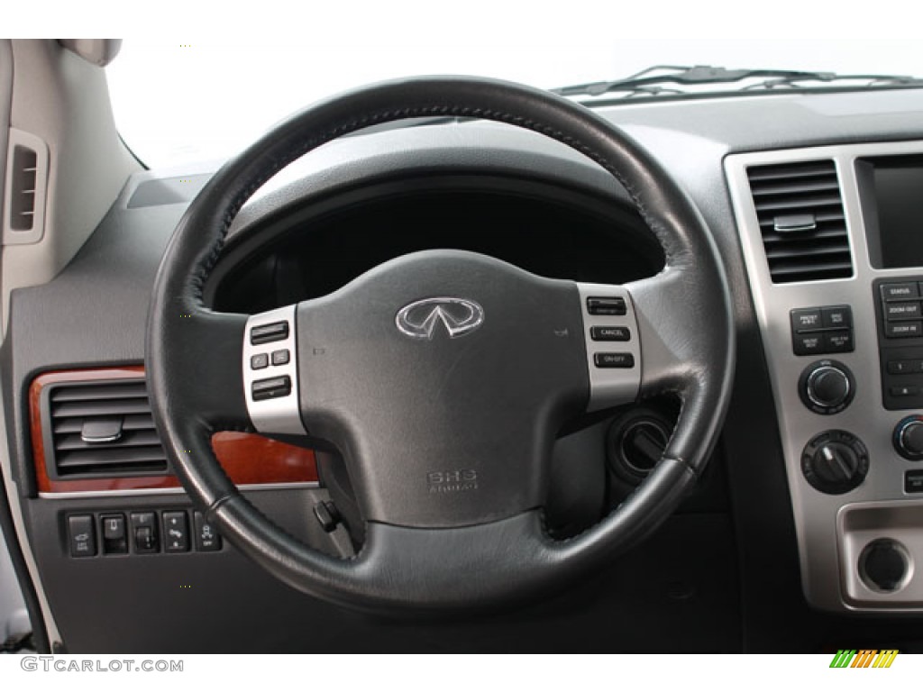 2010 Infiniti QX 56 4WD Graphite Steering Wheel Photo #73769396