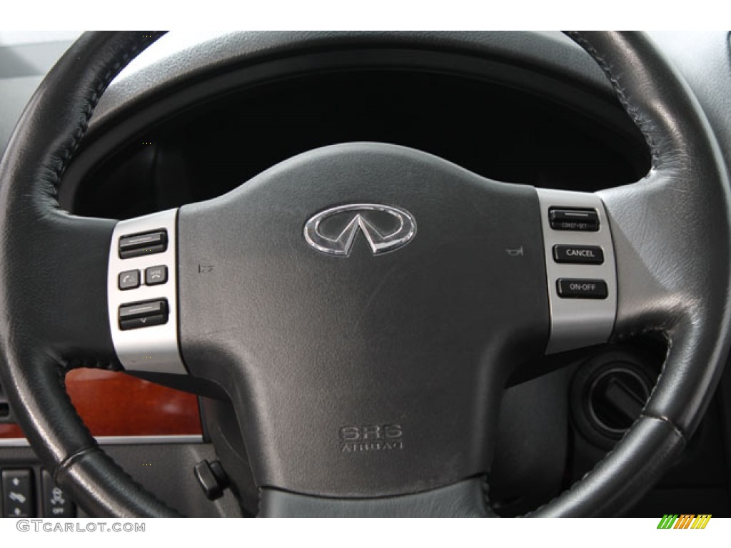 2010 Infiniti QX 56 4WD Graphite Steering Wheel Photo #73769411