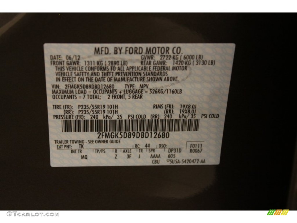 2013 Flex Limited - Mineral Gray Metallic / Dune photo #57