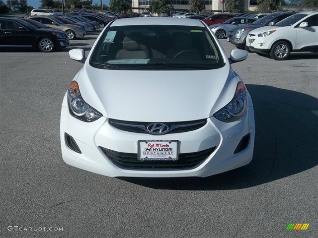 2013 Elantra GLS - Shimmering White / Beige photo #1