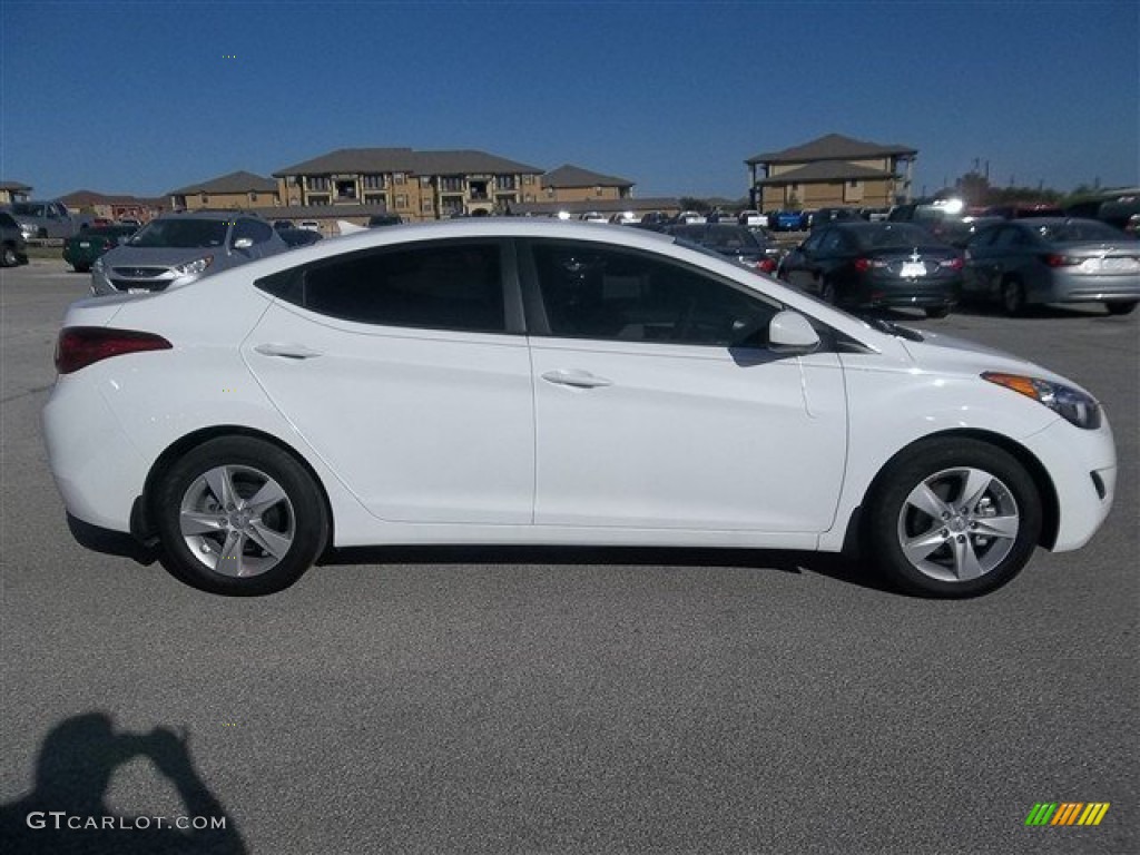 2013 Elantra GLS - Shimmering White / Beige photo #7