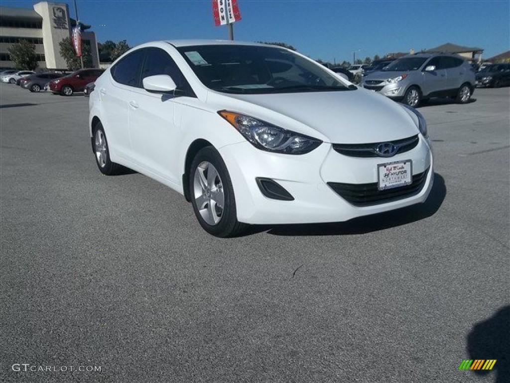 2013 Elantra GLS - Shimmering White / Beige photo #8