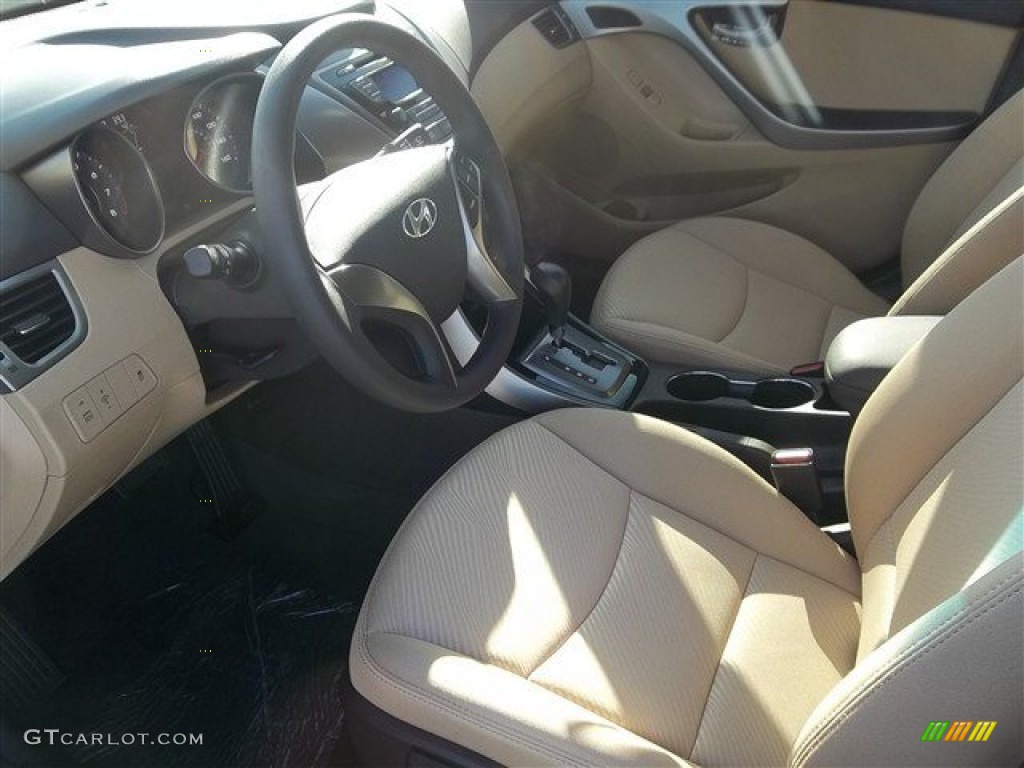 2013 Elantra GLS - Shimmering White / Beige photo #9