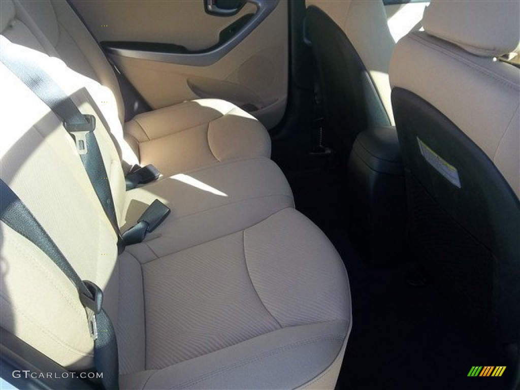2013 Elantra GLS - Shimmering White / Beige photo #11