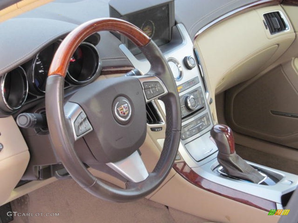 2011 Cadillac CTS 4 3.0 AWD Sedan Cashmere/Cocoa Steering Wheel Photo #73772240