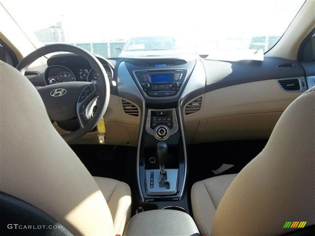 2013 Elantra GLS - Shimmering White / Beige photo #13