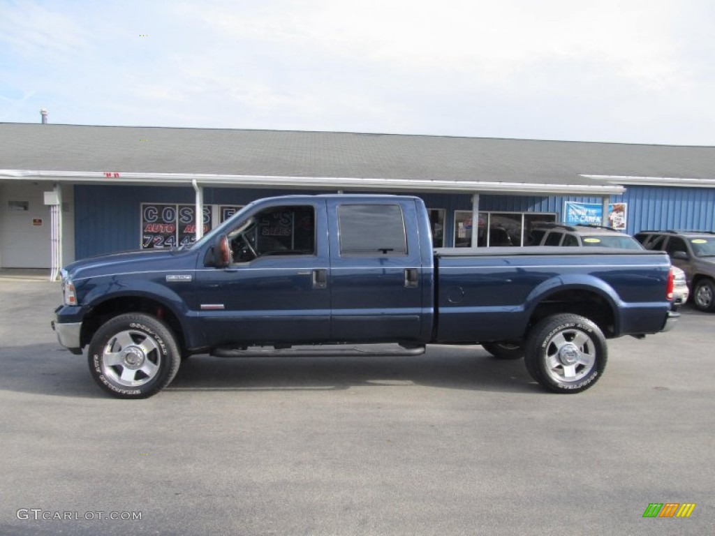True Blue Metallic 2006 Ford F350 Super Duty Lariat Crew Cab 4x4 Exterior Photo #73772630
