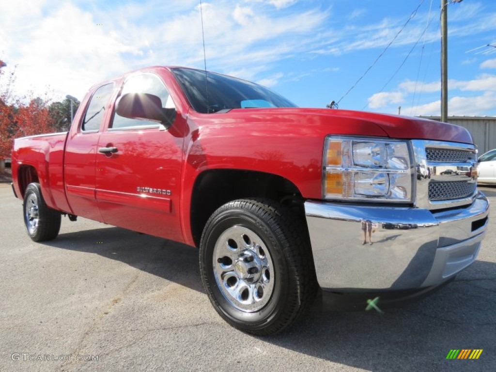 Victory Red 2012 Chevrolet Silverado 1500 LT Extended Cab Exterior Photo #73772739