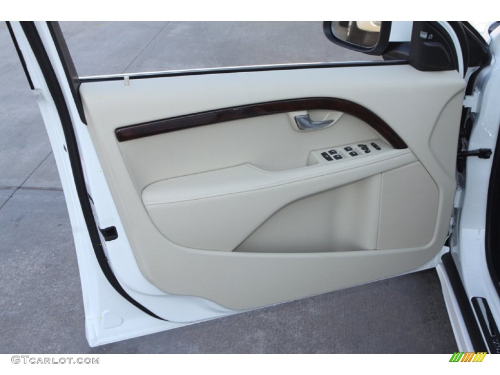 2013 Volvo S80 3.2 Soft Beige/Anthracite Door Panel Photo #73775198