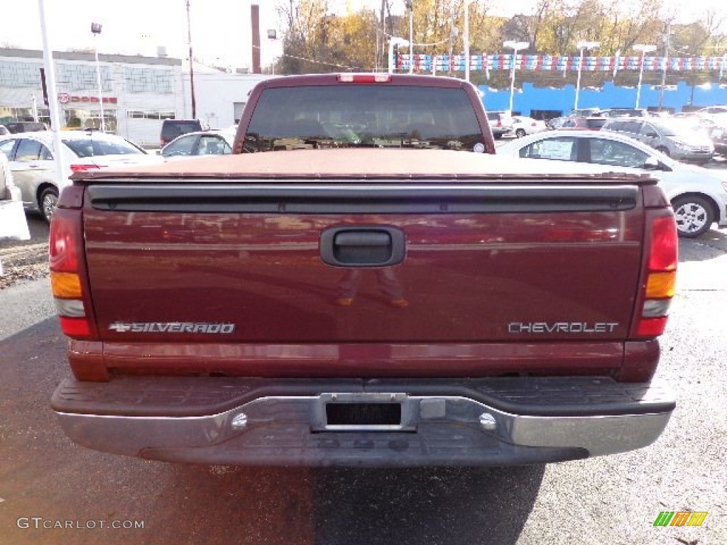 2001 Silverado 1500 LS Extended Cab 4x4 - Dark Carmine Red Metallic / Tan photo #10