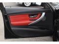 Coral Red/Black 2012 BMW 3 Series 328i Sedan Door Panel