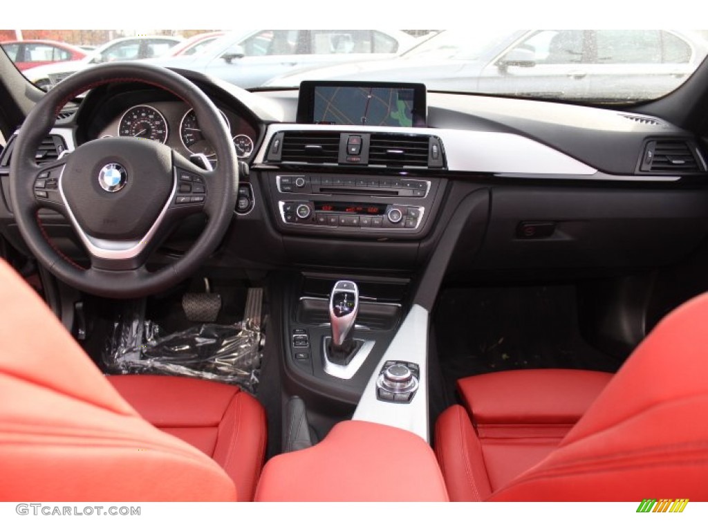 2012 BMW 3 Series 328i Sedan Coral Red/Black Dashboard Photo #73778076