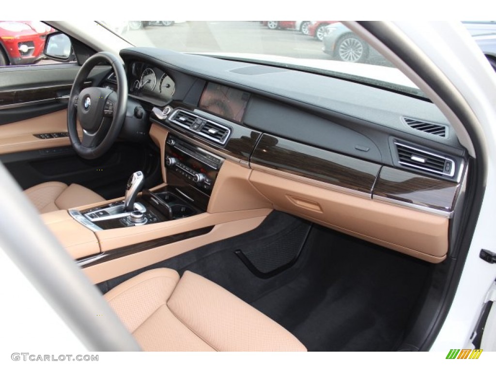 2012 BMW 7 Series 750Li Sedan Saddle/Black Dashboard Photo #73778783