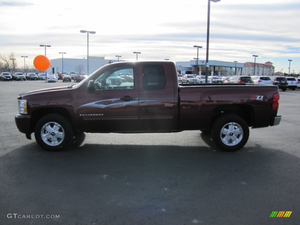 2009 Silverado 1500 LT Extended Cab 4x4 - Deep Ruby Red Metallic / Ebony photo #4