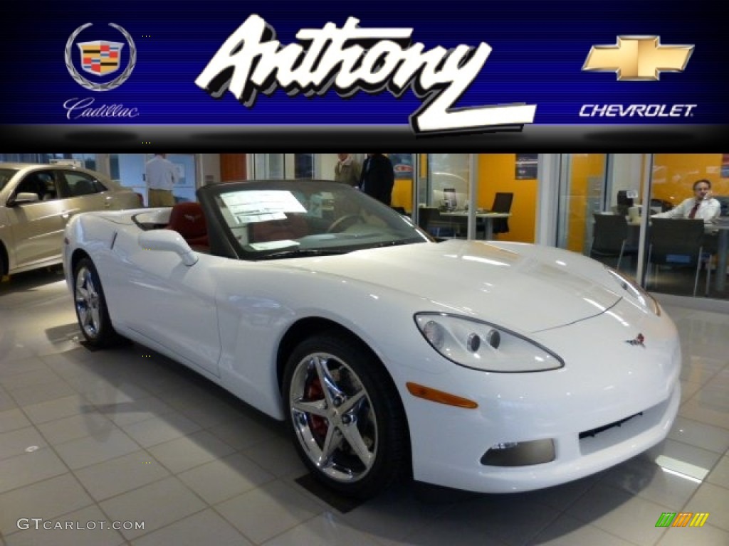 2013 Corvette Convertible - Arctic White / Red photo #1