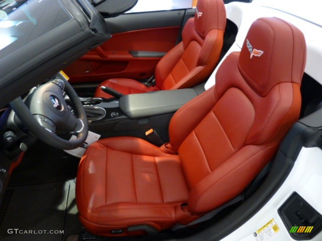 Red Interior 2013 Chevrolet Corvette Convertible Photo #73779338