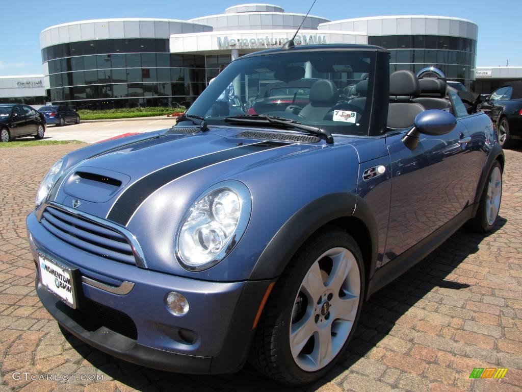 2005 Cooper S Convertible - Cool Blue Metallic / Black/Panther Black photo #1