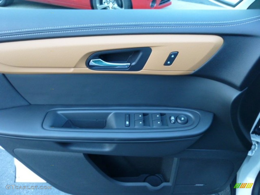 2013 Chevrolet Traverse LT AWD Ebony/Mojave Door Panel Photo #73779689