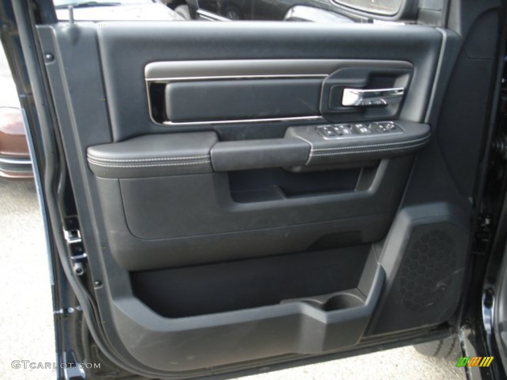 2013 Ram 1500 Sport Quad Cab 4x4 Black Door Panel Photo #73782428