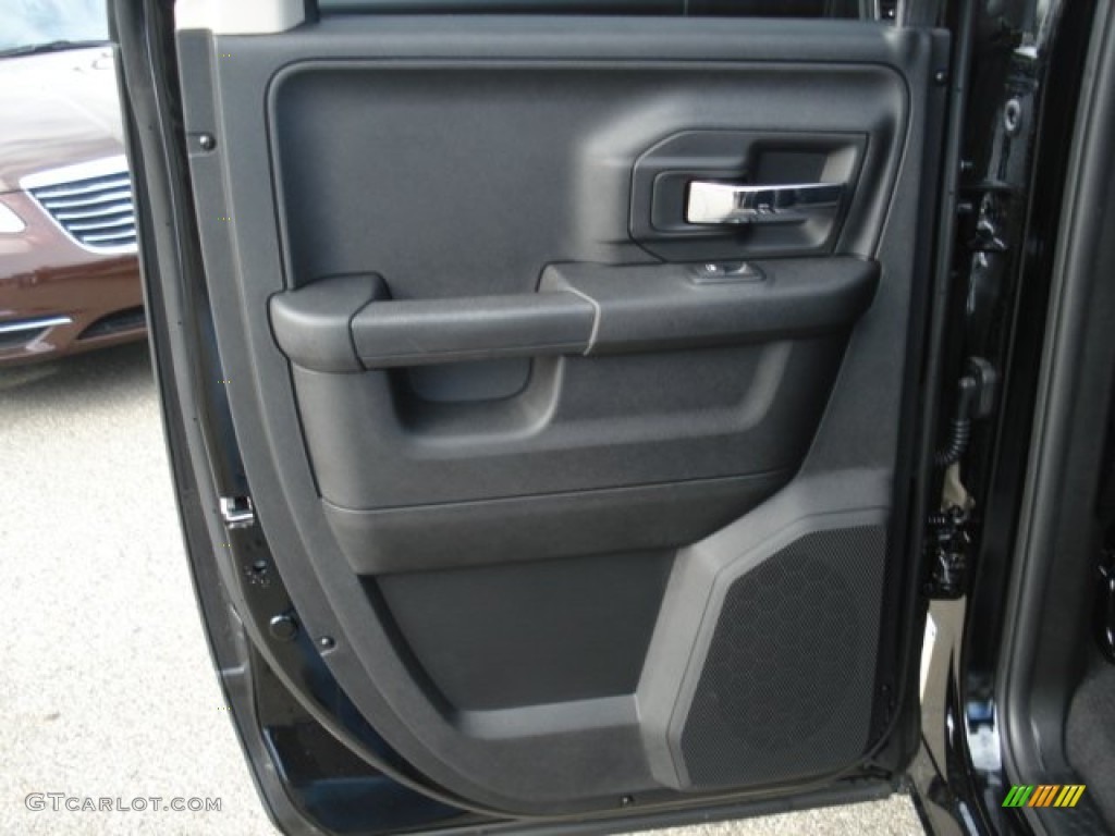 2013 Ram 1500 Sport Quad Cab 4x4 Black Door Panel Photo #73782455
