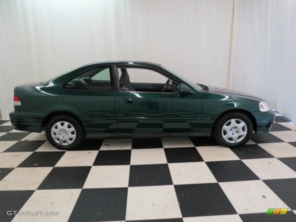 1999 Civic EX Coupe - Clover Green Pearl / Gray photo #26